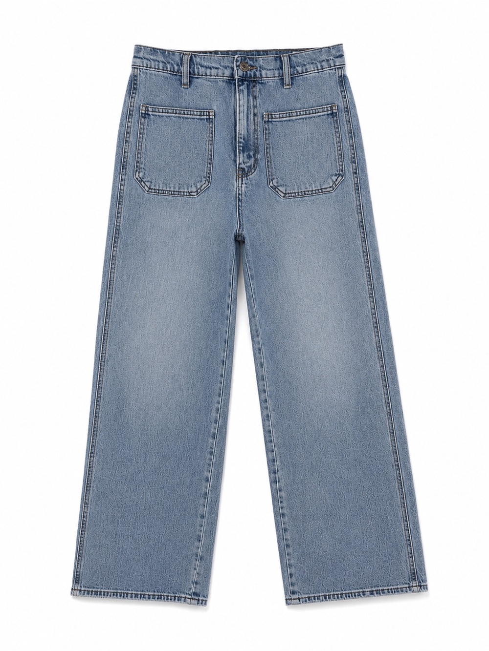 Silver Jeans Co. Cropped Wide Leg Jeans Light Wash